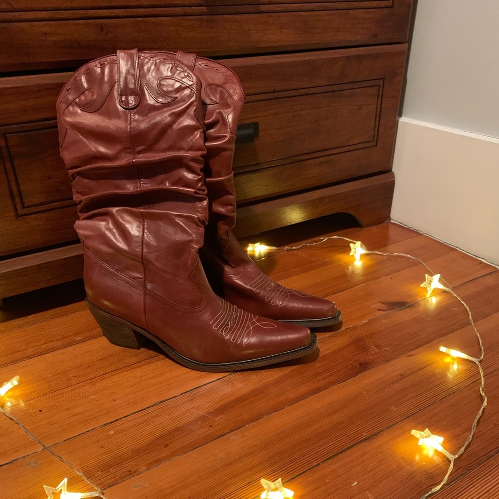 Steve Madden Saddle Red Cowboy Boots